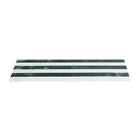 Hello Honey® 21" Black & White Marble Cheese & Serving Board with Stripes