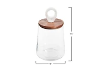 Hello Honey® 15" Round Clear Glass Jar with Lid