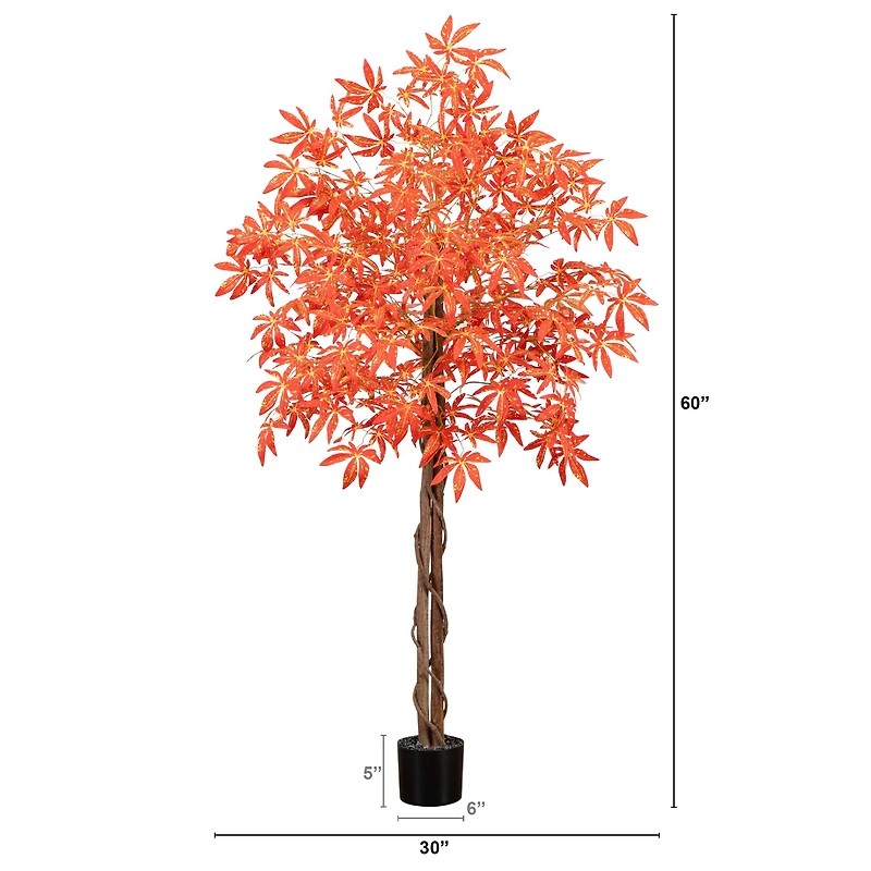 5ft. Autumn Vibrant Maple Artificial Fall Tree