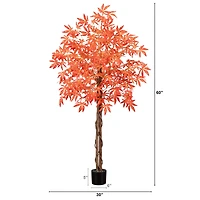 5ft. Autumn Vibrant Maple Artificial Fall Tree