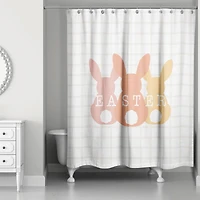 Easter Bunny Lineup Shower Curtain 71" x 74" Shower Curtain
