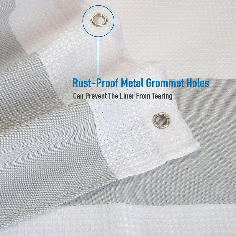 Elle Décor Gray Jacquard Weave Shower Curtain