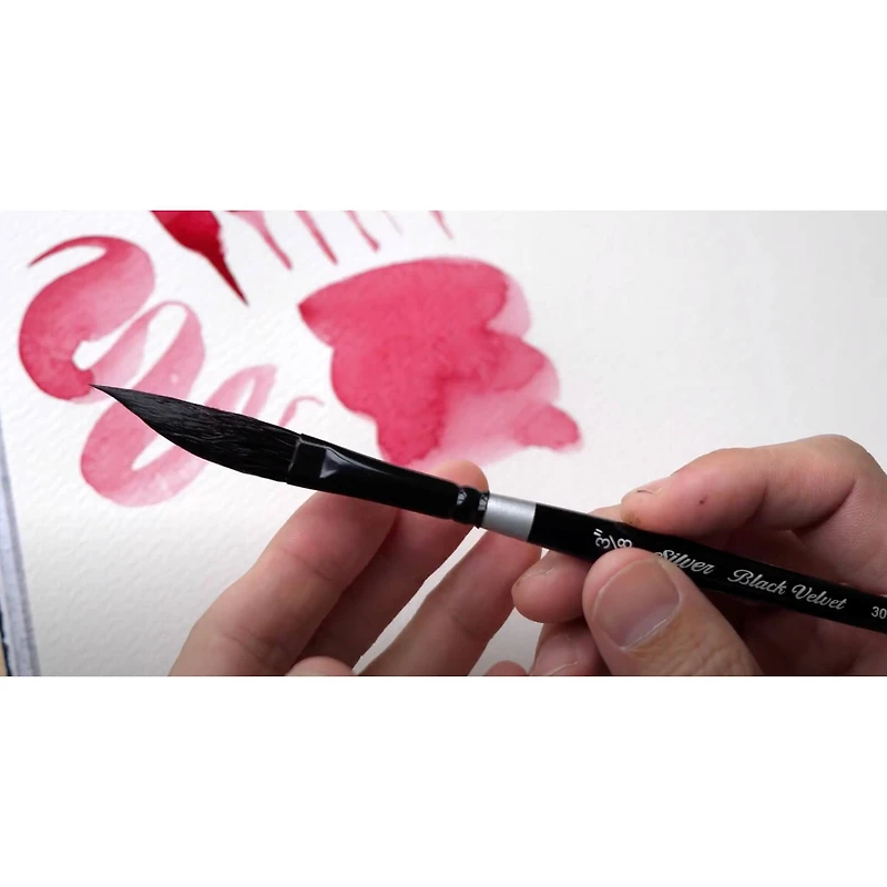 Silver Brush Limited Black Velvet Dagger/Oval Brushes, Pack of 3