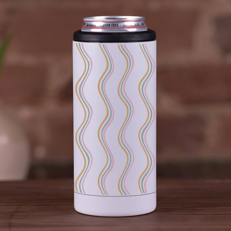 Modern Wavy Stripes 12oz. Koozie
