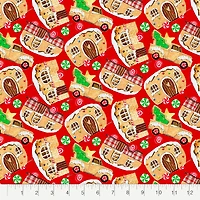 Fabric Editions Gingerbread Toss Cotton Fabric