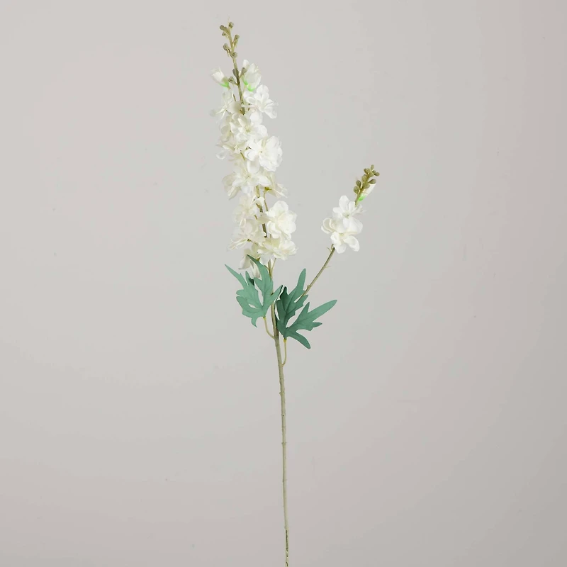 33" White Delphinium Flower Stems, 3ct.