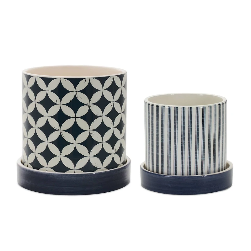 Geometric Pot Set with Plate