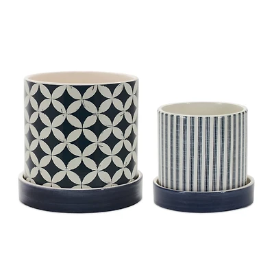 Geometric Pot Set with Plate