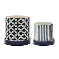 Geometric Pot Set with Plate