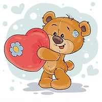 Crafting Spark Bear with a Heart Diamond Painting Kit