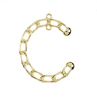 John Bead Beadwork Findings Gold Chain Half Circle Pendant, 3ct.