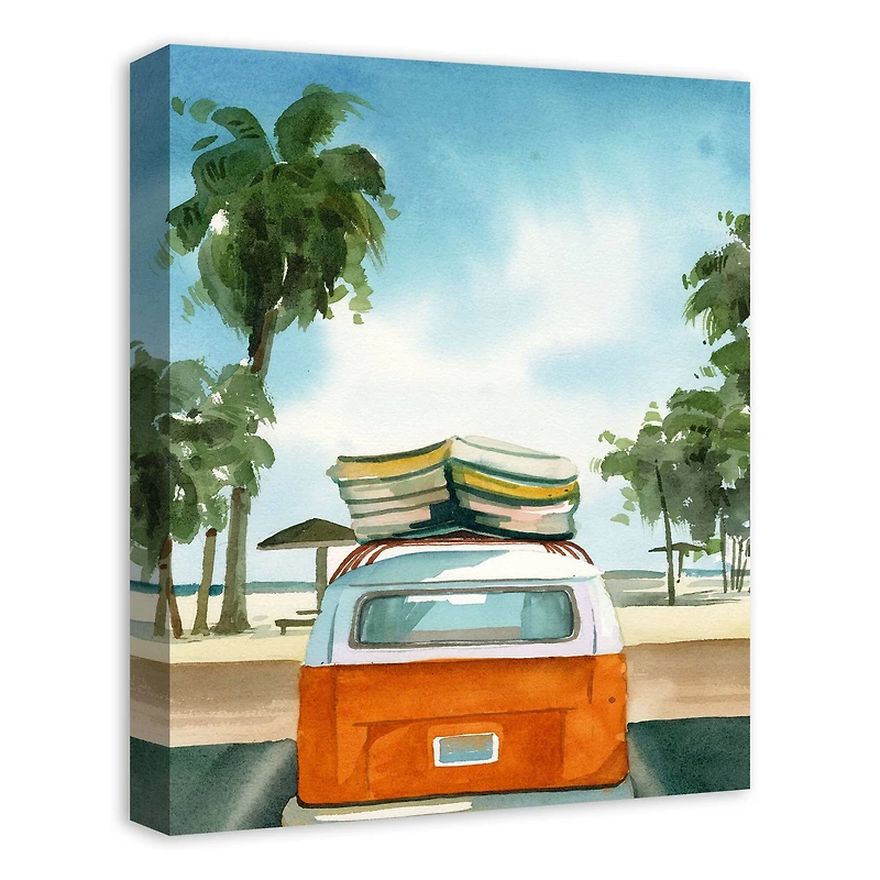 Beach Van 16" x 20" Canvas Wall Art