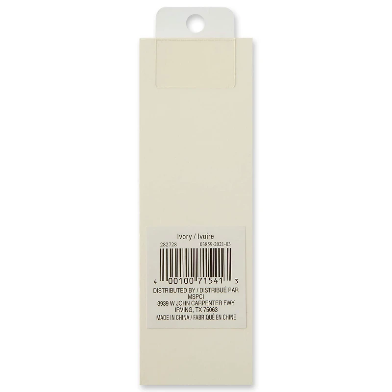 12 Packs: 50 ct. (600 total) Ivory Bookmarks by Recollections™