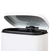 30L & 5L White Rectangular Trash Can Set