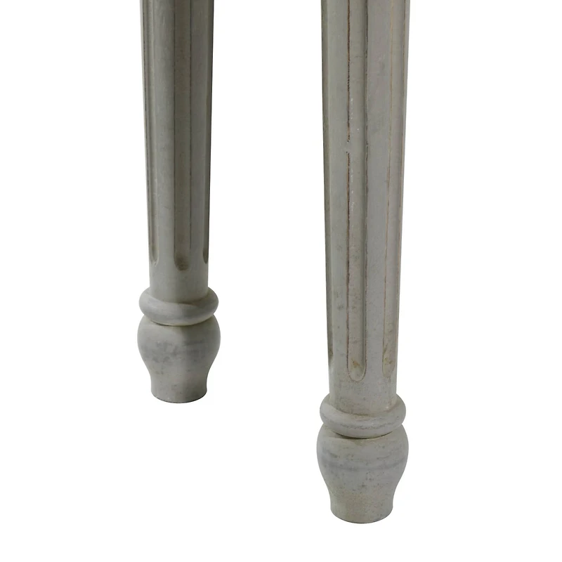 Grey Farmhouse Mango Wood Console Table, 30" x 36"