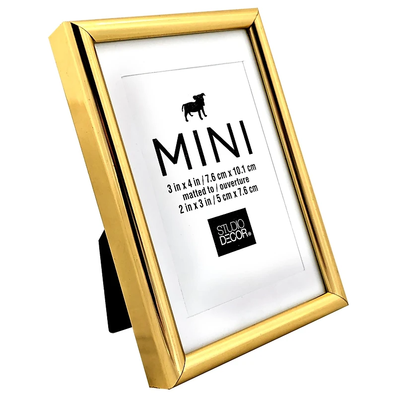 Metallic Gold Mini Frame with Mat by Studio Décor®