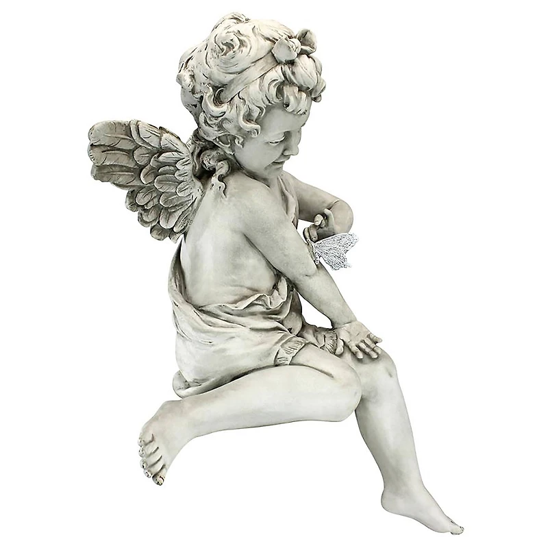 Design Toscano 25" Peaceful Presence Angel Sitter Garden Statue