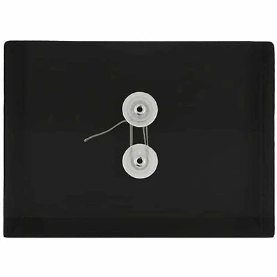 JAM Paper 5.25" x 7.5" Booklet Plastic Envelopes with Button and String Closure