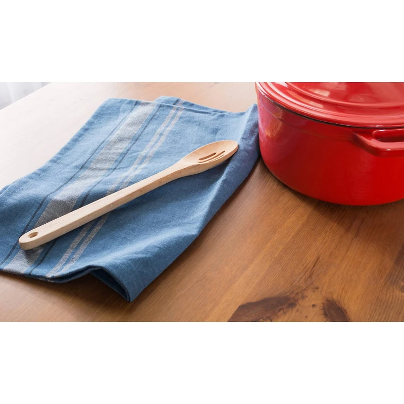 DII® Blue Chambray French Stripe Woven Dishtowel, 3ct.