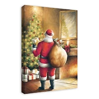 Santa Toy Sack Scene Canvas Wall Art