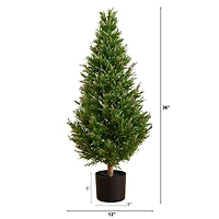 3ft. Potted UV Resistant Rosemary Cone Topiary Tree