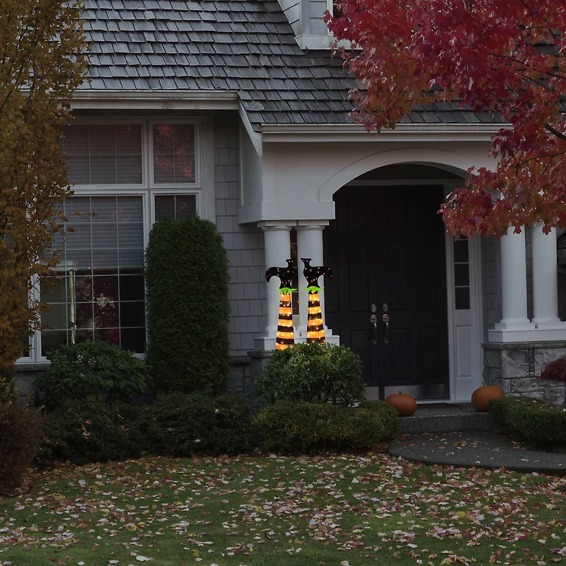 3ft. LED Spooky Town Upside Down Witch Legs