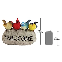 Design Toscano 12" Birdy Welcome Garden Stone Statue