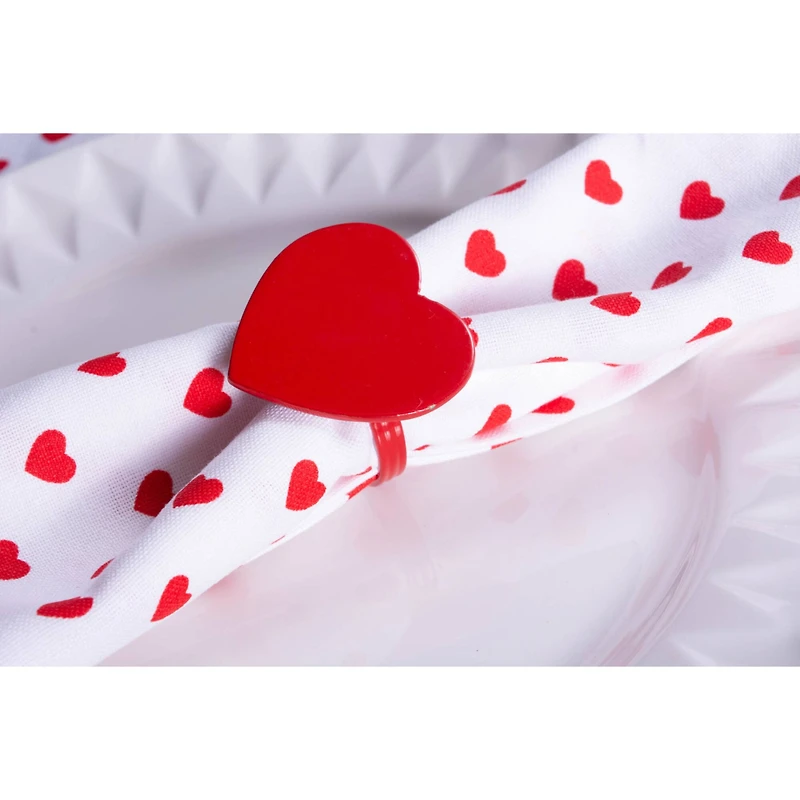 DII® Red Heart Napkin Rings, 6ct.