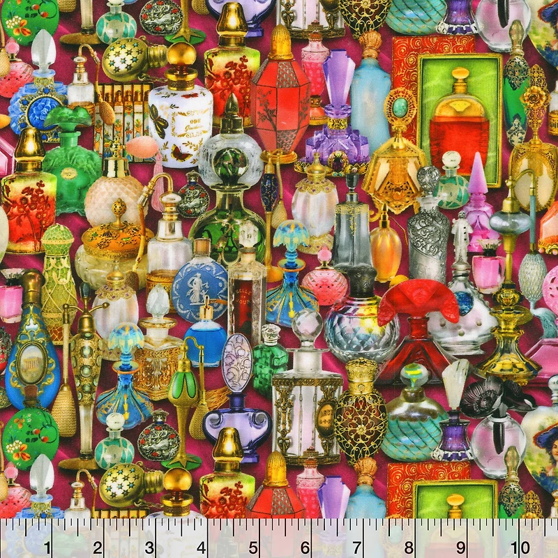 Robert Kaufman Perfume Bottles Fabric