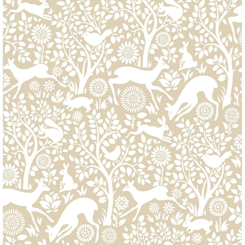 NuWallpaper Cream Merriment Peel & Stick Wallpaper