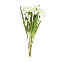 35" White Iris Artificial Flower Stem, 8ct.