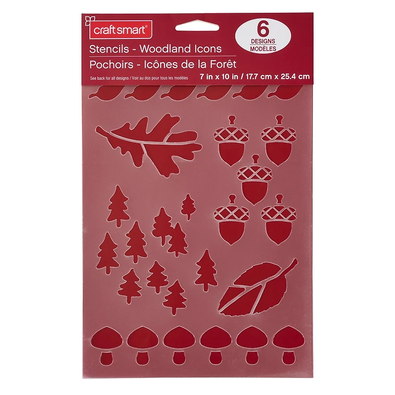 Woodland Icon Stencils, 7" x 10" by Craft Smart®