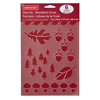Woodland Icon Stencils, 7" x 10" by Craft Smart®
