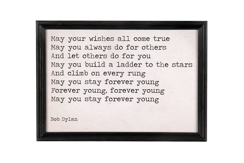 Hello Honey® 14" May Your Wishes Wood Framed Wall Décor