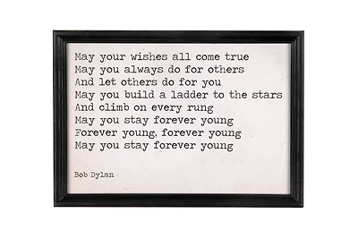 Hello Honey® 14" May Your Wishes Wood Framed Wall Décor