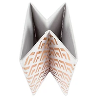 DII® 11" Nonwoven Polyester White & Copper Double Diamond Storage Cube, 2ct.