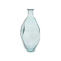 23" Clear Glass Contemporary Vase