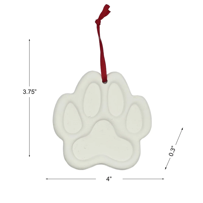 4" DIY Ceramic Paw Ornament by Ashland®