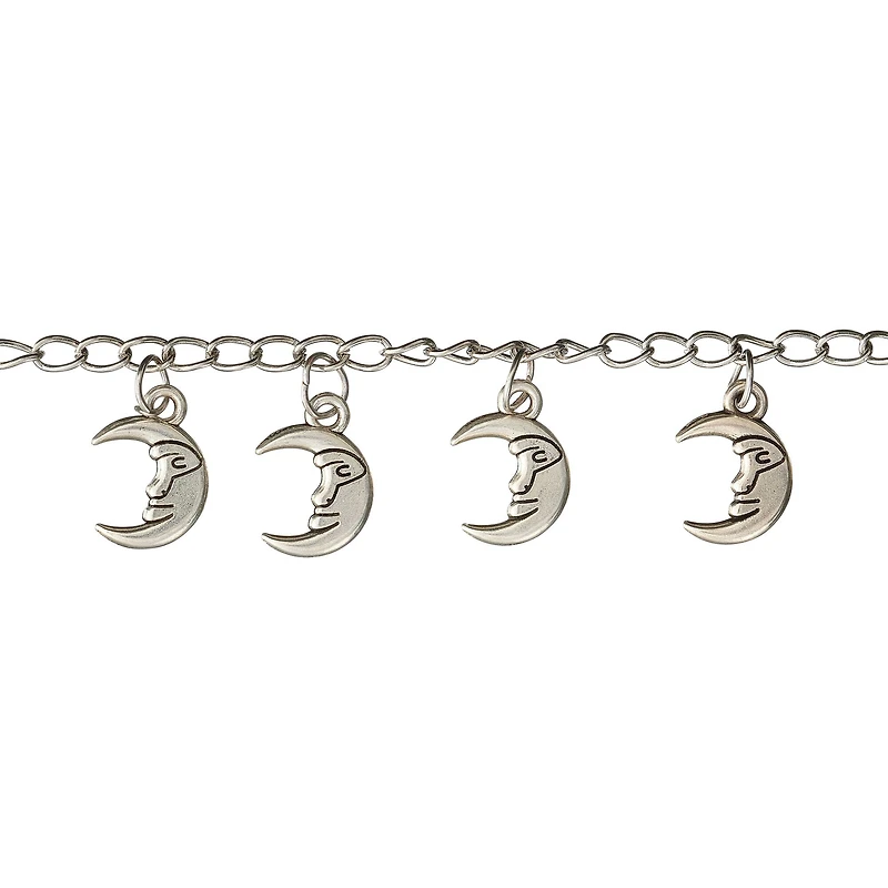 Silver Metal Moon Charms, 16mm by Bead Landing™