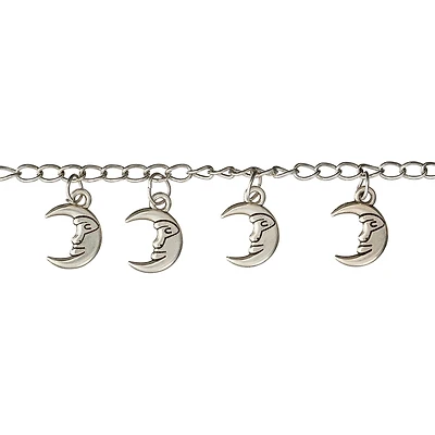 Silver Metal Moon Charms, 16mm by Bead Landing™