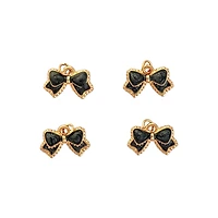 Blue Moon Studio™ Black Metal Bow Charms, 4ct.