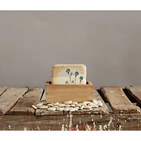 Hello Honey® Floral Coaster Set in Wood Box