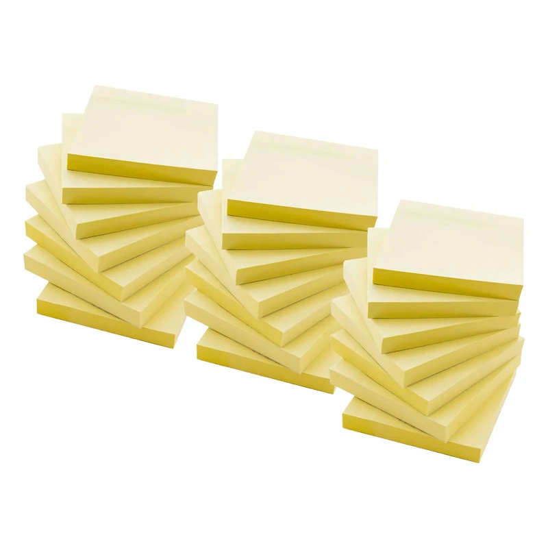 BAZIC Products® 3" x 3" Yellow Sticky Notes, 36 Pads of 100