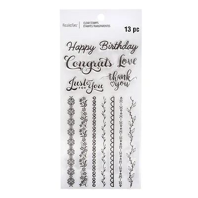 Sentiments & Borders Clear Stamps by Recollections™