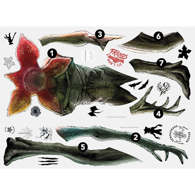 RoomMates Netflix Stranger Things Demogorgon Peel & Stick Giant Wall Decals