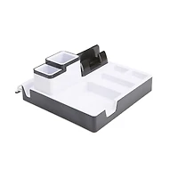 Mind Reader Black USB Port Charging Desk Organizer