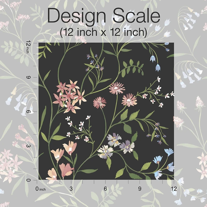 RoomMates Meadow Mix Peel & Stick Wallpaper