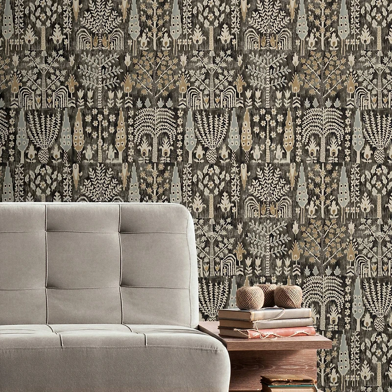 RoomMates Black Persian Ikat Peel & Stick Wallpaper