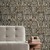 RoomMates Black Persian Ikat Peel & Stick Wallpaper