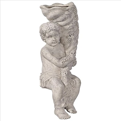 Design Toscano 31" Baby Zeus with the Horn of Plenty Cornucopia Planter Garden Statue